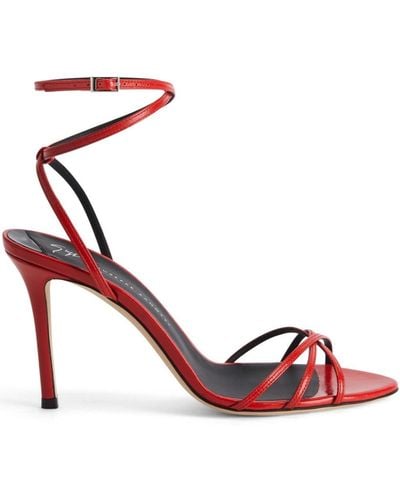 Giuseppe Zanotti Amiila Leather Sandals - Red