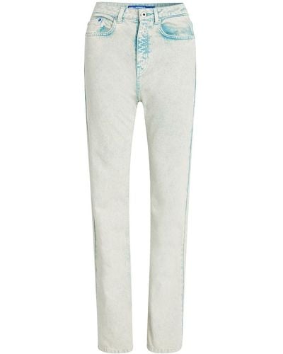 Karl Lagerfeld Jeans dritti con effetto schiarito - Blu