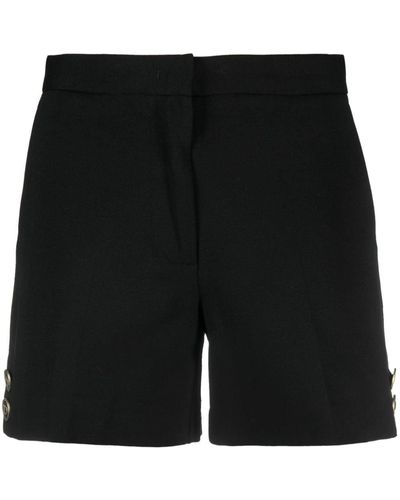 Twin Set Pantalones cortos de vestir de talle alto - Negro