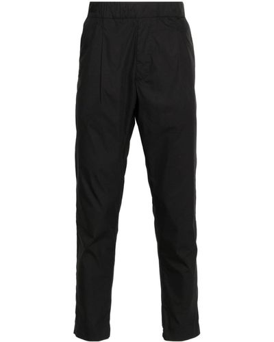 Low Brand Pleat-detail Tapered-leg Pants - Black