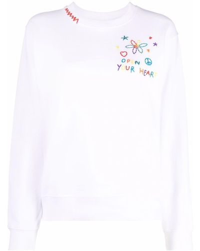 Mira Mikati Sweatshirt mit Slogan-Print - Weiß