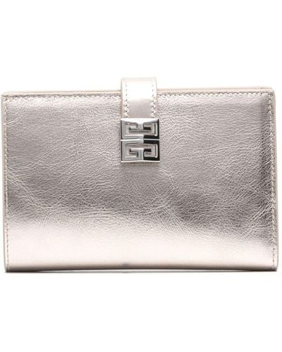 Givenchy 4g-motif Leather Wallet - Gray