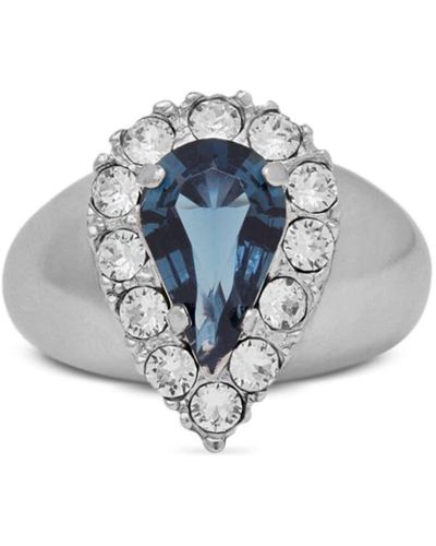 Saint Laurent Princess Crystal-cut Ring - Blue