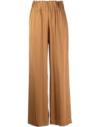 Aspesi High-waist Wide-leg Trousers - Brown