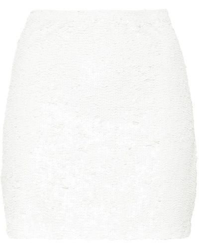 P.A.R.O.S.H. Sequin-embellished Mini Skirt - White