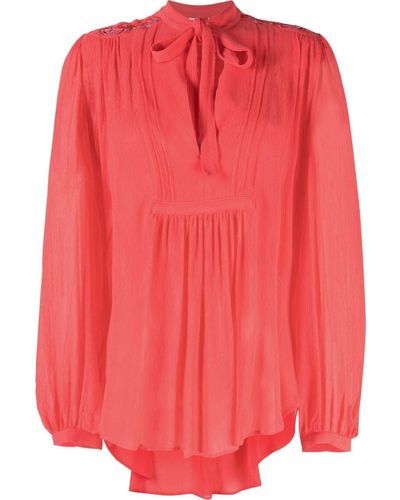 Etro Bow-detailed Silk Blouse - Pink