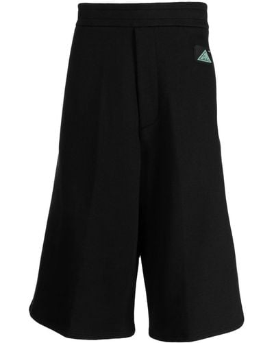 OAMC Short de sport en coton à patch logo - Noir