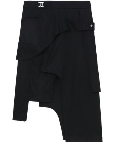 HELIOT EMIL Asymmetric High-waisted Skirt - Black