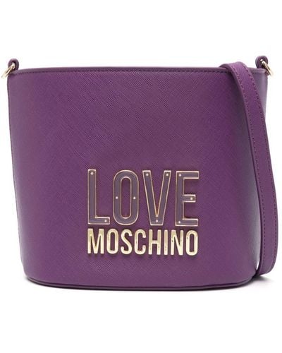 Love Moschino Logo-lettering Bucket Bag - Purple