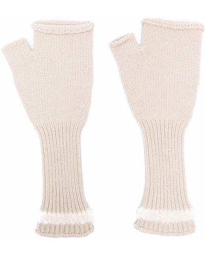 Barrie Vingerloze Handschoenen - Wit