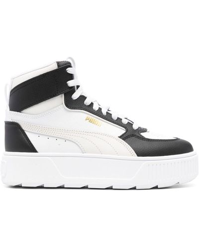 PUMA Karmen Rebelle Leather Sneakers - White
