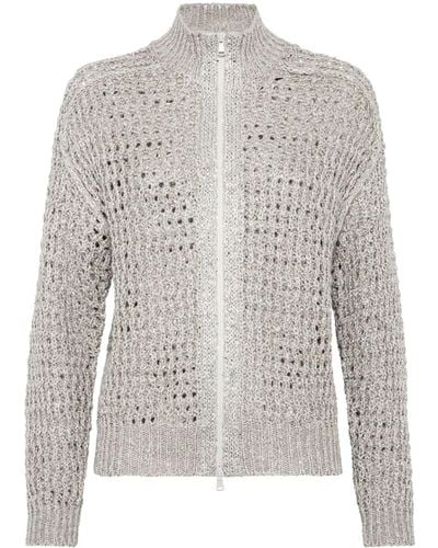 Brunello Cucinelli Zip-up Cardigan - Gray