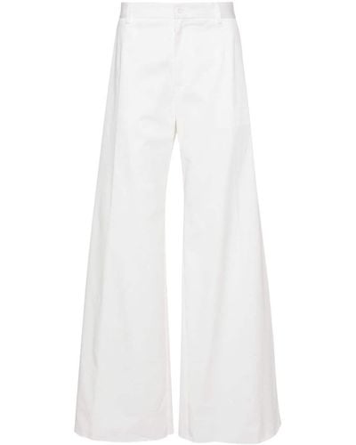 Dolce & Gabbana Hose mit weitem Bein - Weiß