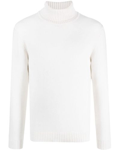 Eraldo Roll-neck Cashmere Sweater - White