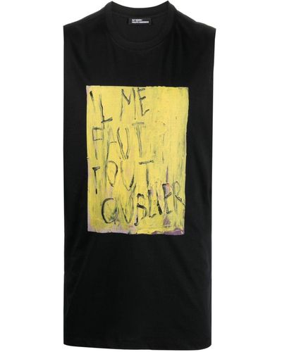 Raf Simons Trägershirt mit grafischem Print - Schwarz