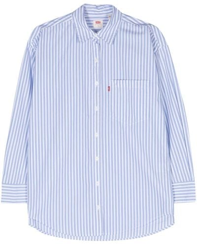 Levi's Nola Striped Cotton Shirt - Blue