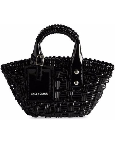 Balenciaga Bistro Xxs Basket With Strap - Black