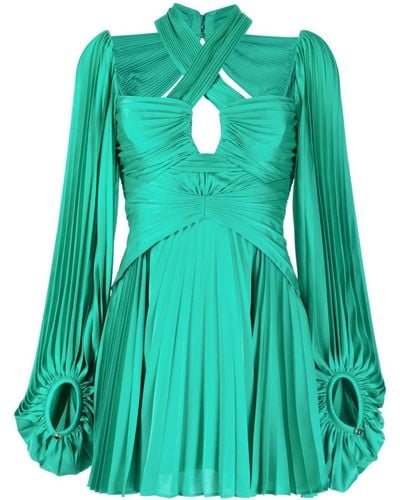 Acler Valaria Pleated Dress - Green
