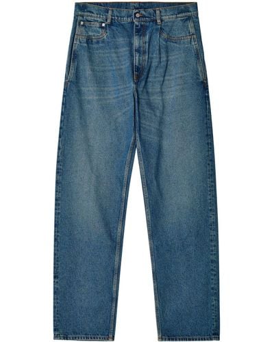Hed Mayner Halbhohe Straight-Leg-Jeans - Blau