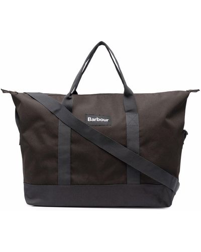 Barbour Duffel Bag With Logo - Black