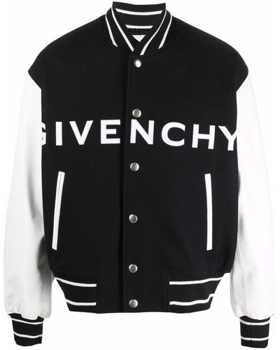 Givenchy コントラストスリーブ ボンバージャケット - ブラック