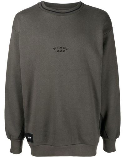 WTAPS Sweatshirt mit Logo-Print - Grau