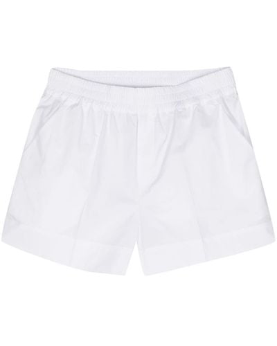 P.A.R.O.S.H. Shorts de popelina con pinzas - Blanco