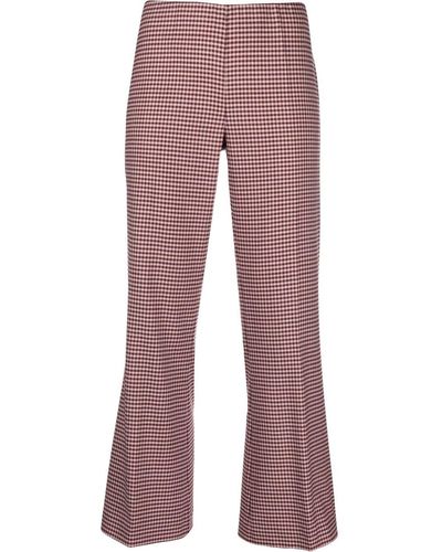 P.A.R.O.S.H. Houndstooth Flared Trousers