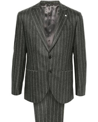 Luigi Bianchi Striped Suit - Grey