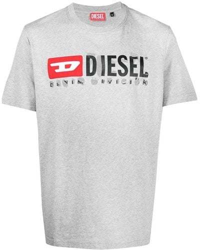 DIESEL T-just-divstroyed Tシャツ - グレー