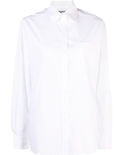 Moschino Camisa con aplique del logo - Blanco