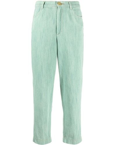 Forte Forte Straight Cropped Trousers - Green