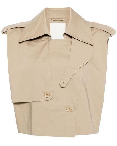 JNBY Double-breasted Trench Vest - Natural