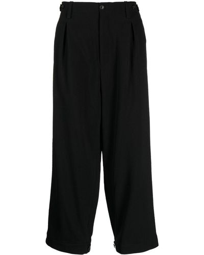 Yohji Yamamoto Geplooide Pantalon - Zwart