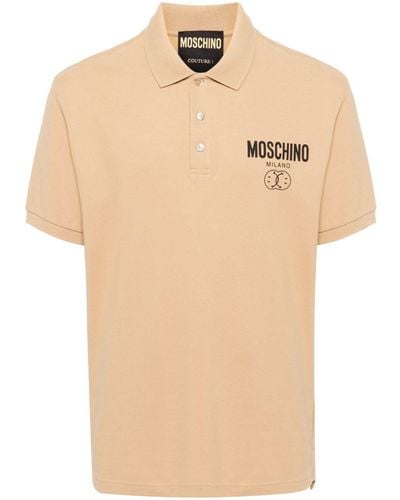 Moschino Poloshirt mit Logo-Print - Natur