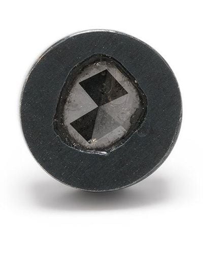 Parts Of 4 Diamond-encrusted Single Earring - Black