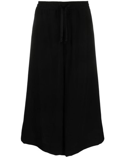 Societe Anonyme Wide-leg Cropped Trousers - Black