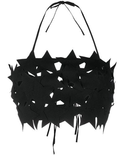 MSGM Star-pointed Top - Black