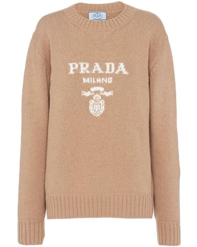 Prada プラダ クルーネック セーター - ナチュラル