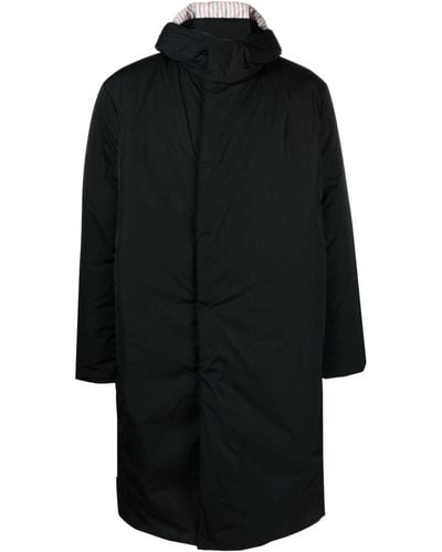 Thom Browne Hodded Padded Maxi Coat - Black