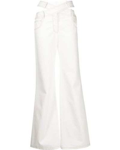 Monse Criss-cross Wide-leg Jeans - White