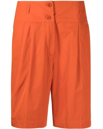 Aspesi Short en coton à taille haute - Orange