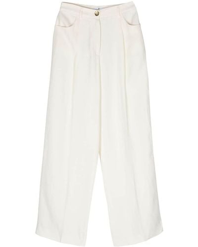 PT Torino Tailored wide-leg trousers - Weiß
