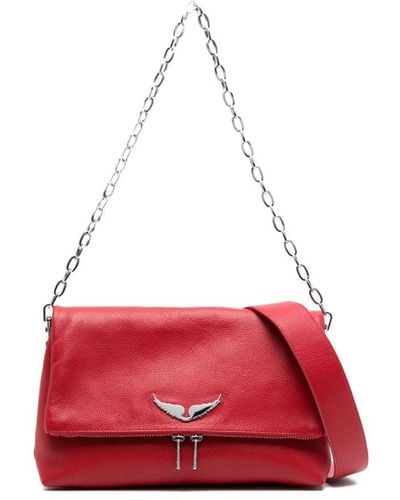 Zadig & Voltaire Rocky Leather Crossbody Bag - Red