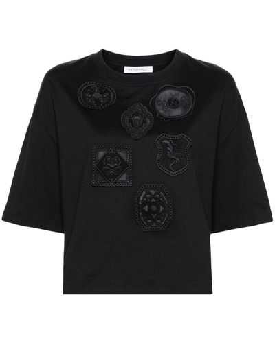 Viktor & Rolf Patch-embroidered Cotton T-shirt - Black