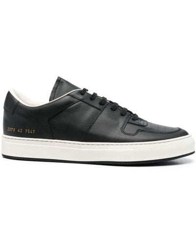 Common Projects Polished-finish Lace-up Sneakers - Black