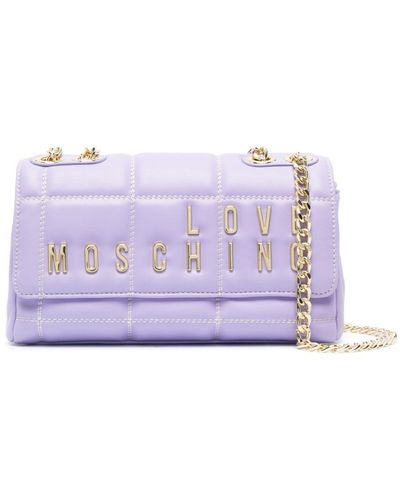 Love Moschino Logo-lettering Cross-body Bag - Purple