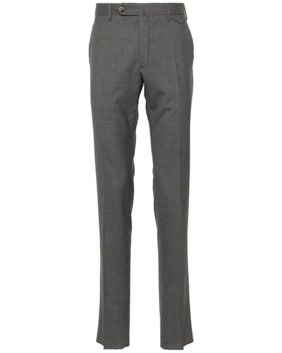 Incotex Pleated Virgin Wool Tailored Trousers - Grey
