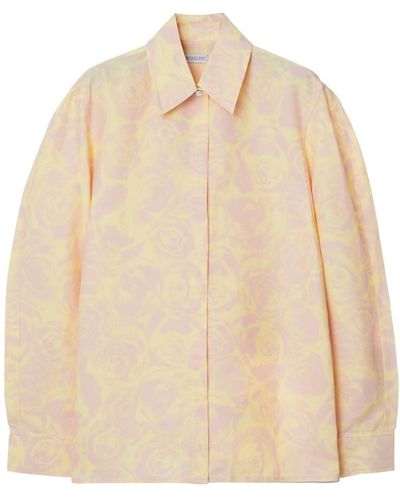 Burberry Camisa con estampado floral - Neutro