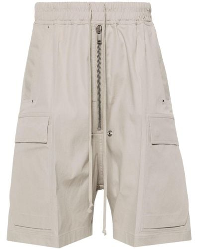 Rick Owens Elasticated-waistband Cargo Shorts - Natural